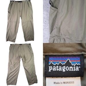 Patagonia Pants Mens Size XXL Tan Khaki Straight Leg Hiking Camping Stretch Belt